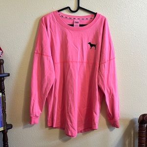 Victoria’s Secret Pink Oversized Hot Pink Crewneck